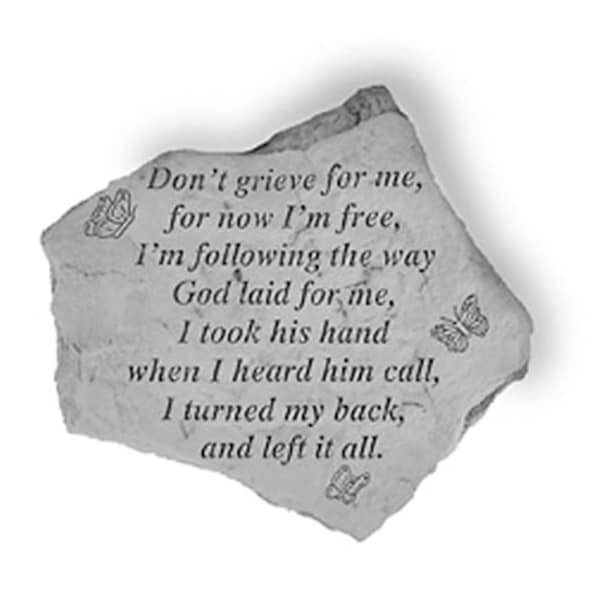 New Courtyard Kay Berry- Inc. Don-t Grieve For Me - Memorial - 12.5 Inches x 10.5 Inches NE1802324 - main
